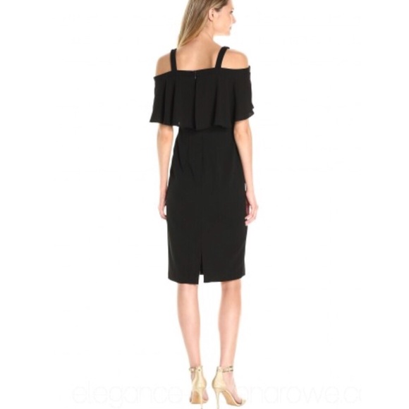 MAGGY LONDON Cold Shoulder Midi Sheath Dress - Picture 3 of 8